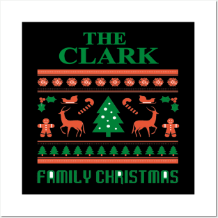 Family Christmas - Groovy Christmas CLARK family, Family Christmas T-shirt, Pjama Posters and Art